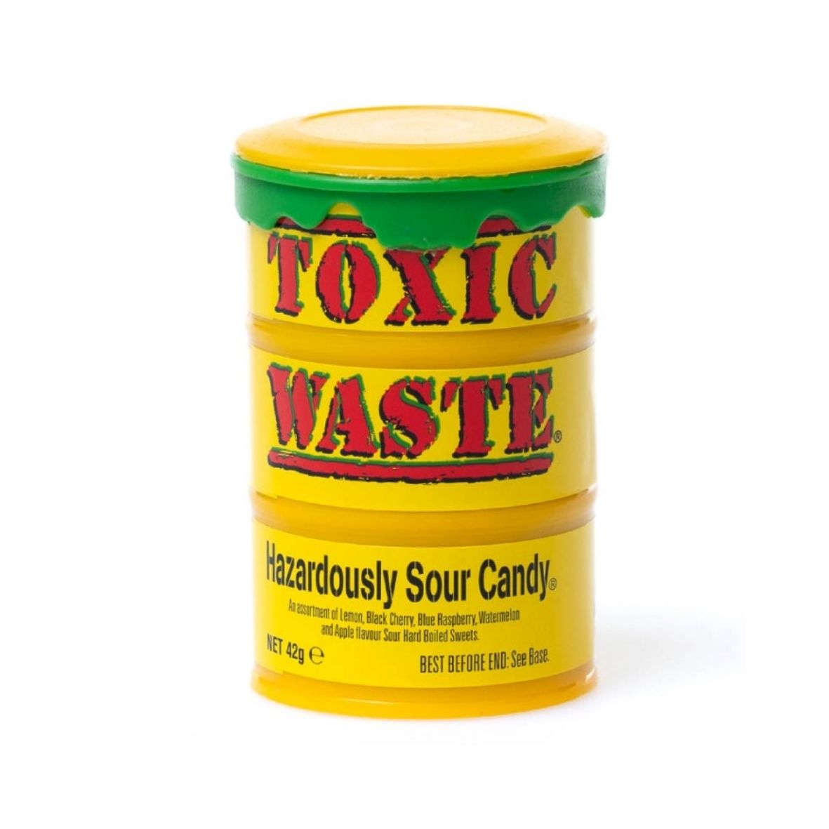Toxic Waste - жовті кислі цукерки в бочонку