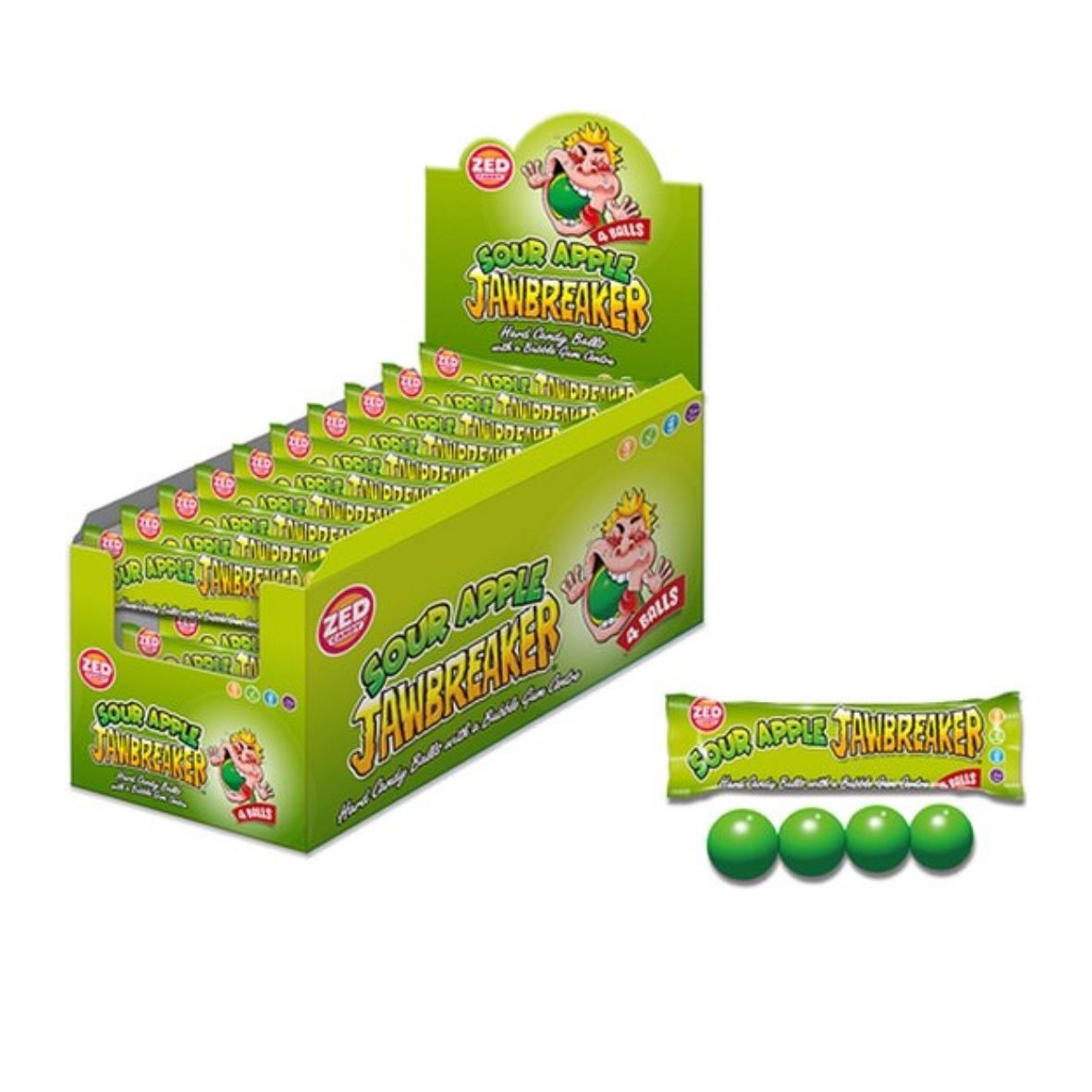 Jawbreaker - Sour Apple - 4 balls