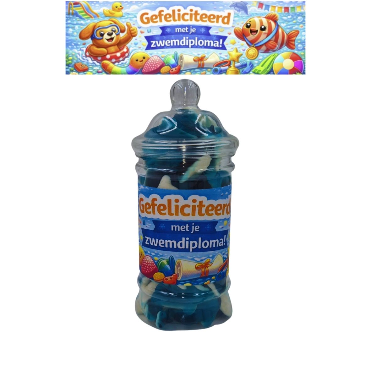 Snoeppot 13 - Gefeliciteerd met je zwemdiploma!