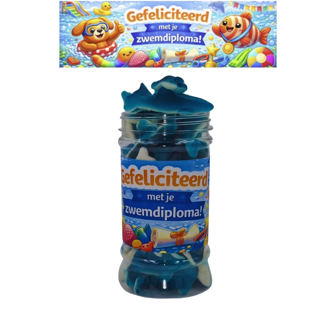 Snoeppot 13 - Gefeliciteerd met je zwemdiploma!
