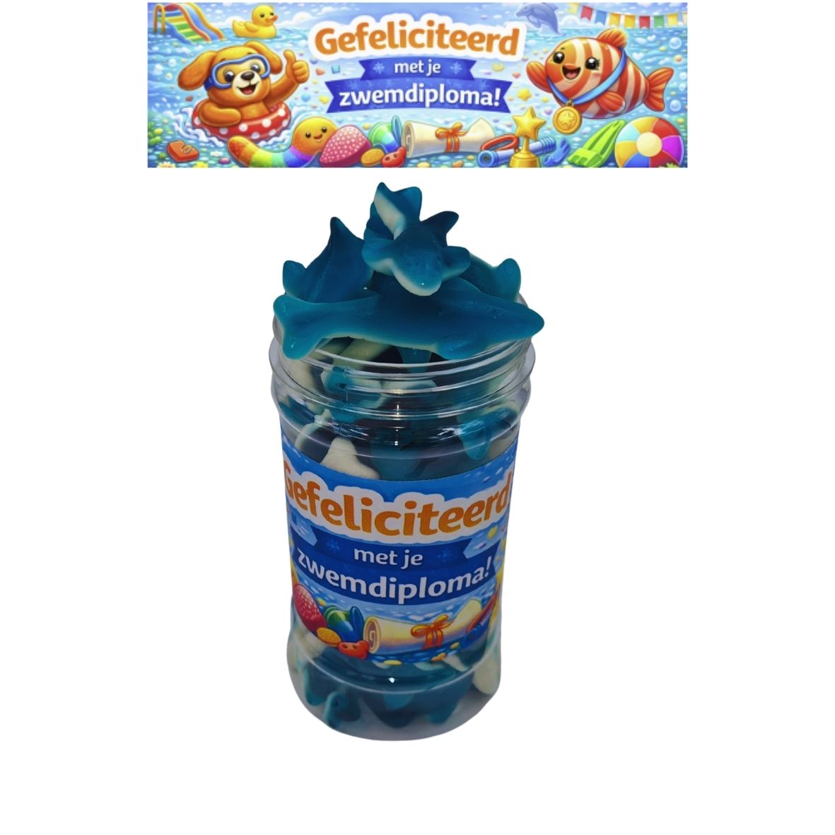 Snoeppot 13 - Gefeliciteerd met je zwemdiploma!
